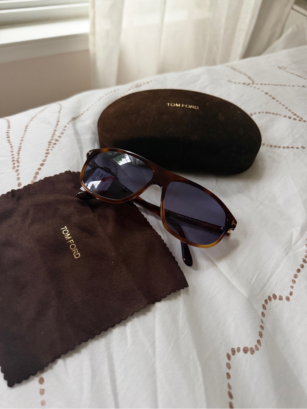 Tom Ford  Tortoise Sunglasses with Dark Lenses